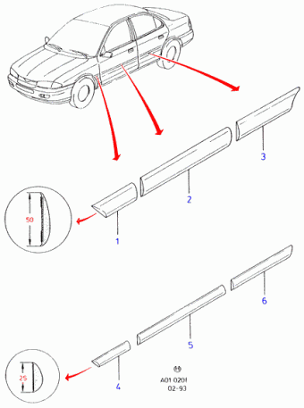 Mondeo FD 1992-1996 Europe 1992