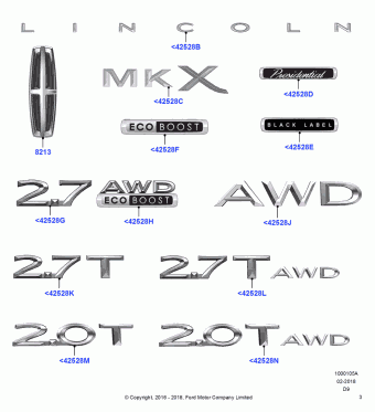 Nautilus 2019-/MKX 2016-2018 (D9) America 2019