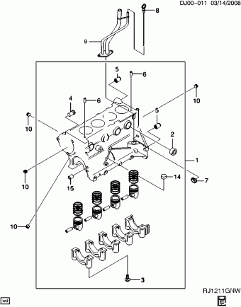 Optra (Canada) 2005 (L34) ENGINE,2.0L MFI,DOHC,4 CYL