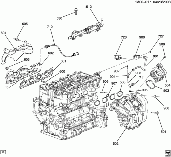 Cobalt 2005 (L61) MOTOR,2.2L,4CYL,ICM,ALCD