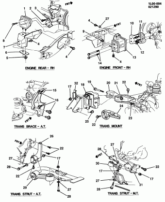 Corsica 1990 (LM3) ENGINE,2.2L(2.2G),L4,TBI