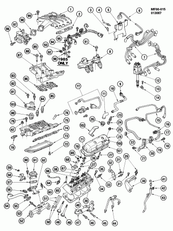 Camaro 1986 (LB8) ENGINE,2.8L(2.8S),V6,MFI