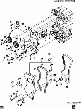 Optra (Canada) 2005 (L34) ENGINE,2.0L MFI,DOHC,4 CYL