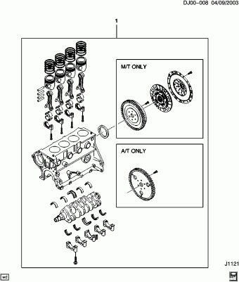 Optra (Canada) 2005 (L34) ENGINE,2.0L MFI,DOHC,4 CYL