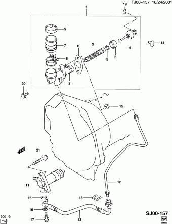 Tracker (4WD) 2002 (L34) ENGINE,2.0L MFI,DOHC 4 CYL