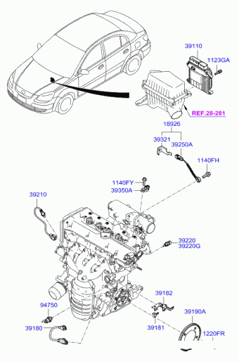 ENGINE | Hyundai ACCENT 06: SEP.04.2006- 2006 2011 Parts Catalogs