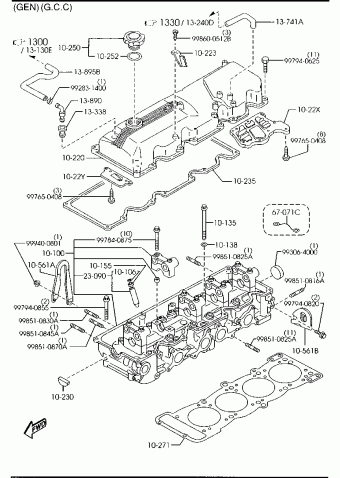 1. GASOLINE-ENGINE 4-CYLINDER TRANSMISSION | Mazda B2900 General 