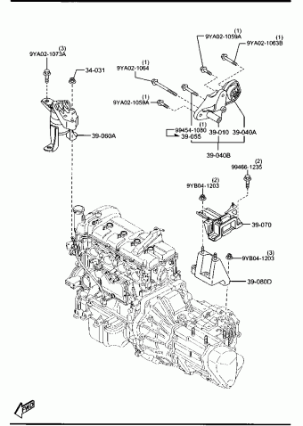 GASOLINE-ENGINE 4-CYLINDER TRANSMISSION | Mazda 2 5-DOOR GASOLINE 