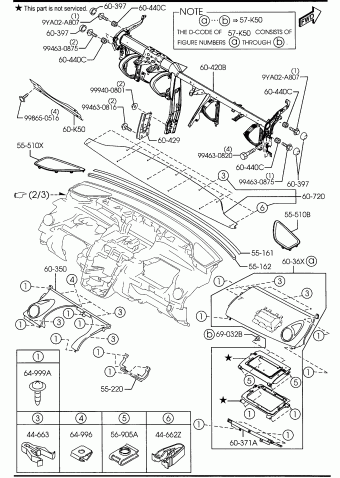 Y4. BODY INTERIOR TRIM | Mazda CX-7 2010 AUES02 Parts Catalogs 