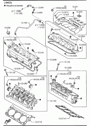 E1. GASOLINE-ENGINE V6-CYLINDER TRANSMISSION | Mazda 6 2006 AUGA10 