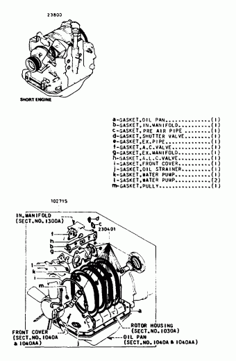 ENGINE | Mazda RX-7 1981 PQFA02 Parts Catalogs | PartSouq