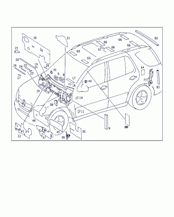 Coprimozzo Mercedes-Benz ML I (163) SUV 270 2.7 CDI 20V (OM612.963)  (A1634000025) (2001-01) - Ricambi per auto usate, moto e camion