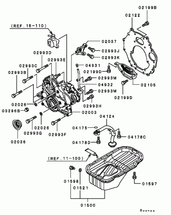 Engine | Mitsubishi L200 General (EXPORT) K67T Parts Catalogs 