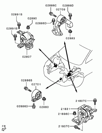Engine   Mitsubishi LANCER General EXPORT CY1A Parts Catalogs