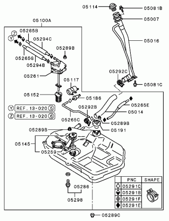 Engine, Mitsubishi COLT/LANCER General (EXPORT) CB1A Parts Catalogs