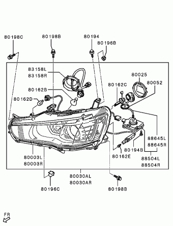 Electrical | Mitsubishi LANCER North America CY4A Parts Catalogs 