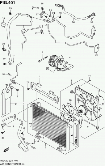 15. Air Conditioning | Suzuki SX4 RW416 RW416-6 (E48) Parts 