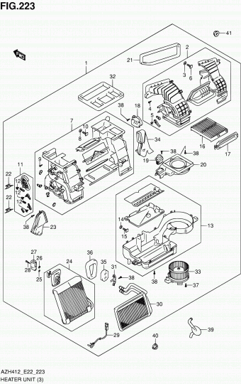 15. Air Conditioning | Suzuki Swift AZH412 AZH412 (E22) Parts 