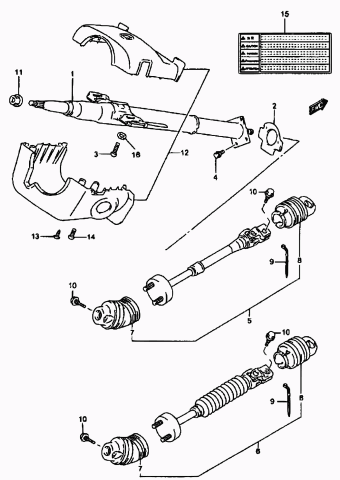 11. Steering | Suzuki Vitara/Sidekick SE420 SE420 HDI 3DR (Santana