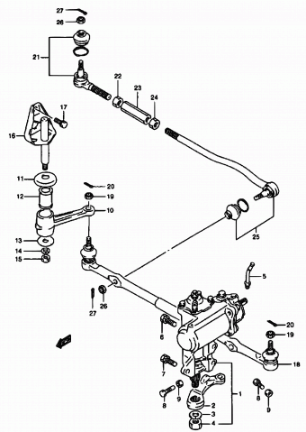 11. Steering | Suzuki Vitara/Sidekick SE420 SE420 HDI 3DR (Santana