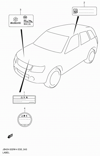 1. Engine, Suzuki Grand Vitara JB424 JB424W-4 (E50) Parts Catalogs