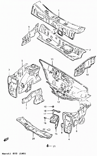 Alto 800 deals body parts