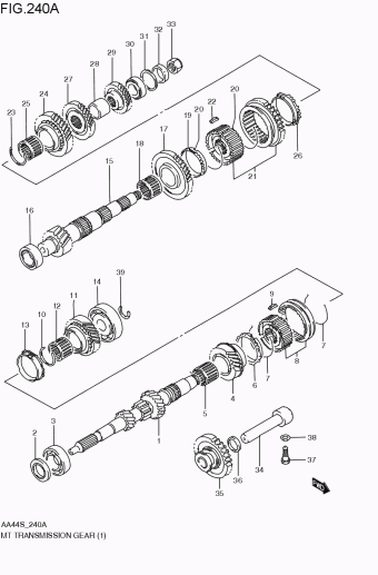 Clutch / Transmission | Suzuki Cultus AA44S Parts Catalogs | PartSouq
