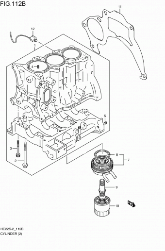 Engine / Fuel tank | Suzuki Lapin 過給;駆動;略称 HE22S-2 Parts 