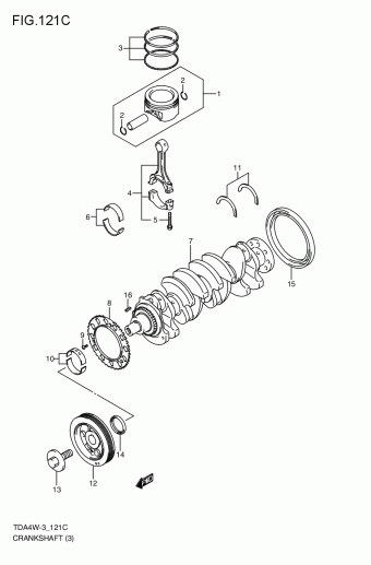Engine / Fuel tank | Suzuki Escudo TDA4W-3 Parts Catalogs | PartSouq