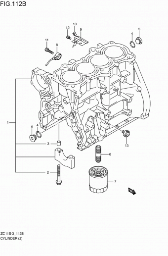 Engine / Fuel tank | Suzuki Kei/Swift ZC11S-3 200704 Parts 