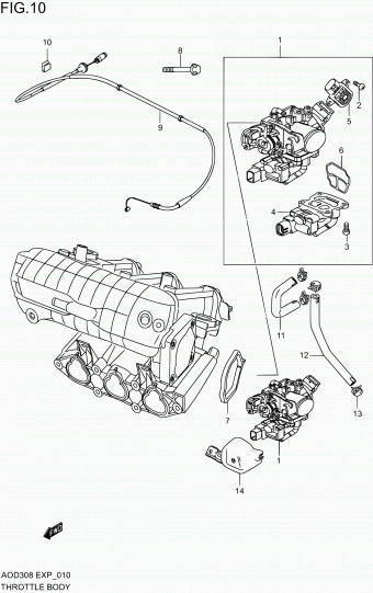 Alto - A-Star/Celerio/800/Fronte/Cultus AOD308 AOD308-2 EXP (E10,E96)