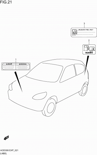 Alto - A-Star/Celerio/800/Fronte/Cultus AOD308 AOD308-2 EXP (E10,E96)