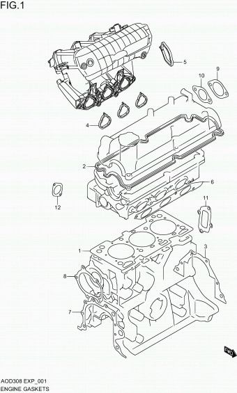 Alto - A-Star/Celerio/800/Fronte/Cultus AOD308 AOD308-2 EXP (E10,E96)