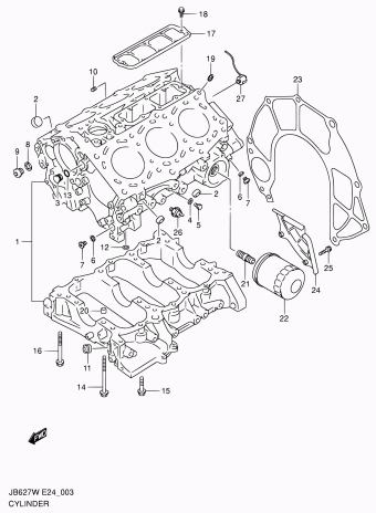 Grand Vitara JB627 JB627W-2 (E09,E10,E43,E85,E96)