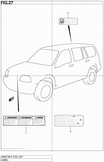 Grand Vitara XL-7 JA627 JA627W-2 (E10,E43,E50)