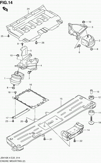 Grand Vitara JB424 JB424X-4 (E02,E22,E24,E53,E90)