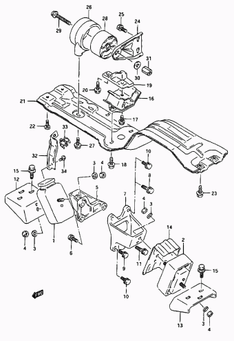Vitara/Sidekick SE416 SE416 (E03,E33:MY 1994)