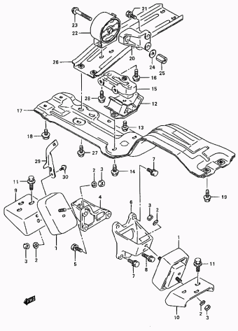 Vitara/Sidekick SE416 SE416 (E03,E28,E33,E60:MY 1998)