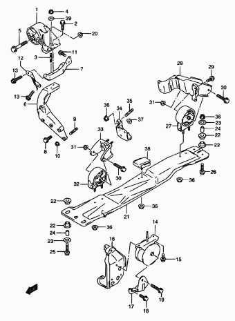 Baleno/Esteem SY416 SY416 (E03,E28,E33,E60:MY 2000)