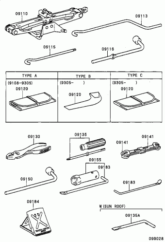 COROLLA SED/CP/WG AE101L-AEMDKB AE10#,CE100,EE10#