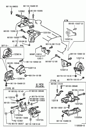 COROLLA SED/WG EE111L-GEMDKB AE11#,CE110,EE11#,ZZE11#