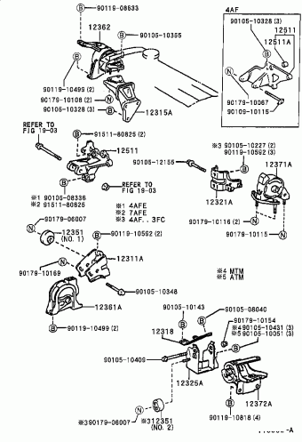 COROLLA SED/CP/WG AE101L-AWMDKB AE10#,CE100,EE10#