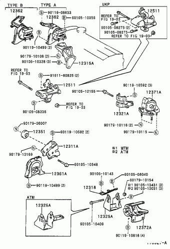 COROLLA HB/LB AE111L-ALMNKW 03.1999