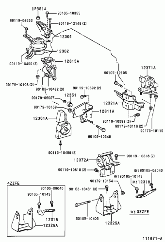 COROLLA SED/WG ZZE111L-GEMDKB AE11#,CE110,EE11#,ZZE11#