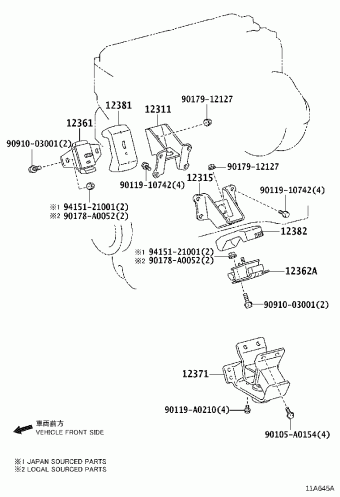 Engine/Fuel/Tool | Toyota TACOMA TRN265L-PRTSKA GRN2##,3##,TRN2 