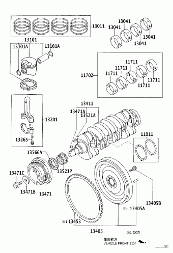 COROLLA SED/WG CDE120L-DWMNXW CDE120,NDE120,ZZE12#
