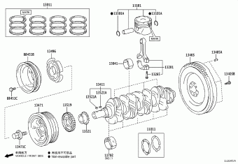 HILUX GUN135L-DTFSXW GUN12#,135