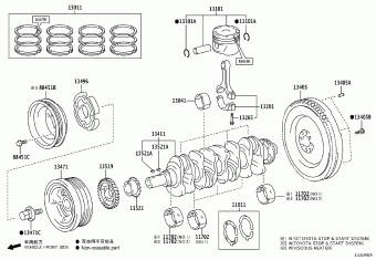 HILUX GUN125L-DNFLXN GGN125,GUN1##,LAN125,TGN1##