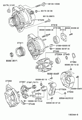 COROLLA HB/LB AE102R-ALMNK AE10#,EE100