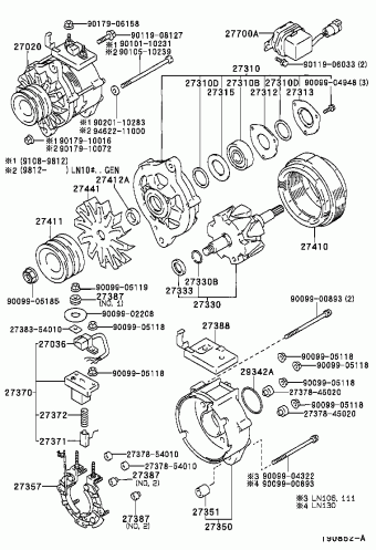 HILUX/4RUNNER (4WD) LN130L-GKMDS 08.1991 - 11.1995